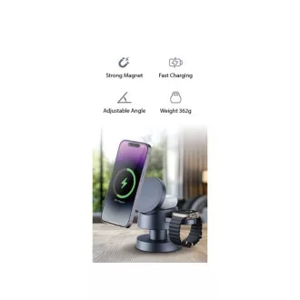 WG - Încărcător wireless 4 în 1 Mush8oom, lampă, gri WG - Încărcător wireless 4 în 1 Mush8oom, lampă, gri