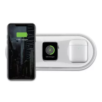WG - Încărcător wireless de birou 22, 5W, Încărcător wireless rapid, alb