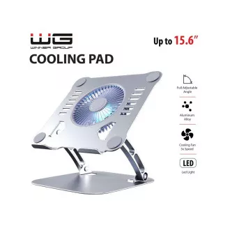 WG - Placă de răcire pentru laptop, 15.6", argintie