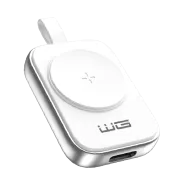 WG - Încărcător magnetic cu USB-C pentru Apple Watch, alb-argintiu