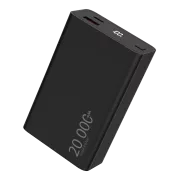 WG - Baterie externă 20000 mAh, USB-C PD 20W + USB-A QC 22.5W, neagră