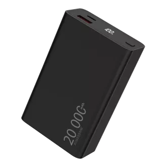 WG - Baterie externă 20000 mAh, USB-C PD 20W + USB-A QC 22.5W, neagră WG - Baterie externă 20000 mAh, USB-C PD 20W + USB-A QC 22.5W, neagră