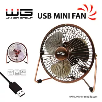 WG - Mini ventilator USB 6 inch, bronz