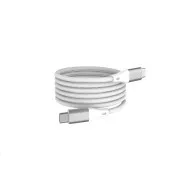 WG - Cablu de date Type-C la Type-C, 1 metru, 3A, 60W, autoretractabil magnetic, alb