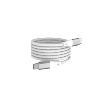 WG - Cablu de date Type-C la Type-C, 1 metru, 3A, 60W, autoretractabil magnetic, alb
