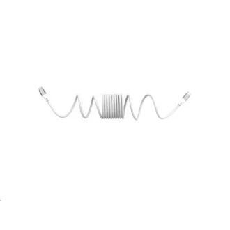 WG - Cablu de date Type-C la Type-C, 1 metru, 3A, 60W, autoretractabil magnetic, alb