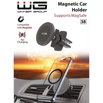 WG - Suport auto WG 38, universal, magnetic, rotund, negru