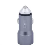 WG - Încărcător auto 2x USB 58, 5W, 1x USB-C PD 36W + 1x USB-A 22.5W, argintiu