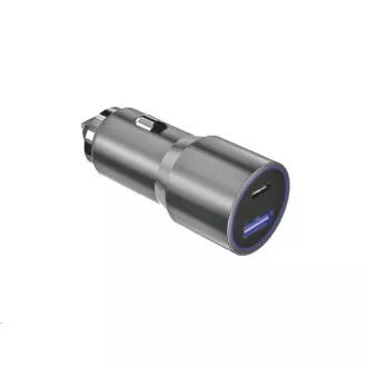 WG - Încărcător auto 2x USB 58, 5W, 1x USB-C PD 36W + 1x USB-A 22.5W, argintiu