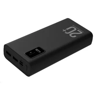 WG - Baterie externă 20000 mAh, USB-C PD 20W + USB-A QC 3.0 22.5W, neagră