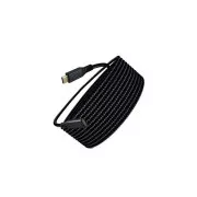WG - Cablu prelungitor USB-C (mascul) la USB-C (mamă), 2 metri, împletitură de nailon, negru