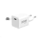 Încărcător de alimentare WG GaN 1x USB-C, PD 20W, 5V-9V-12V, alb