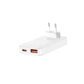 WG - Încărcător de rețea GaN 2x USB, 1x USB-C 30W + 1x USB-A 18W, alb WG - Încărcător de rețea GaN 2x USB, 1x USB-C 30W + 1x USB-A 18W, alb