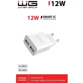 WG - Încărcător de rețea 2x USB-A 2, 4A, alb