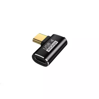 WG - Adaptor conector unghiular 90 grade Type-C (mascul) la USB-C (mamă)