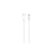 WG - Cablu de date Tip-C la USB-A / 2m / 3A / împletit din nailon / alb