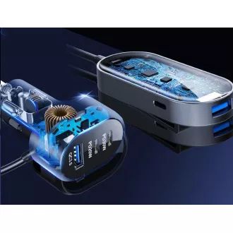 WG - Încărcător auto / 100W / 6 porturi USB / 2x USB-A + 4x USB-C / cu extensie WG - Încărcător auto / 100W / 6 porturi USB / 2x USB-A + 4x USB-C / cu extensie