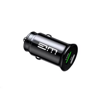 WG - Încărcător auto 2x USB-A / 1x USB-A 18W QC3.0 + 1x USB-C PD 20W / negru