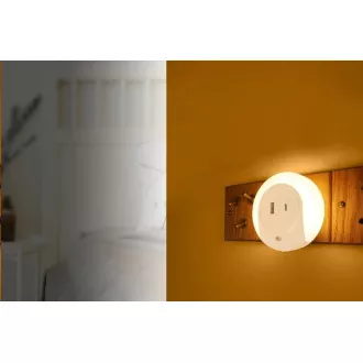 WG - Lampă de noapte LED pentru priză cu USB / WG FireFly / albă
