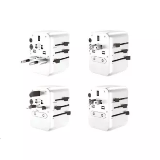 WG - Încărcător universal de călătorie GaN pentru rețelele electrice majore din lume / PD 20W / alb