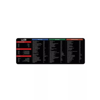 WG - Covoraș mouse pentru birou WG5 / Abrevieri / 800x300x4mm / negru