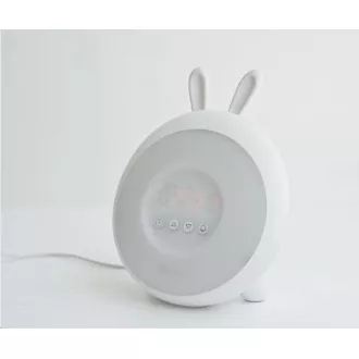 Lampă pentru copii Rabbit & Friends cu ceas deșteptător | Alb