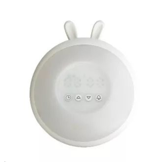 Lampă pentru copii Rabbit & Friends cu ceas deșteptător | Alb