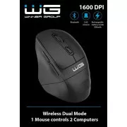 WG - Mouse wireless WG5 SeaMouse, 2 în 1, bluetooth + dongle USB, negru