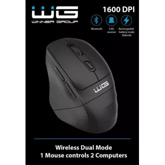 WG - Mouse wireless WG5 SeaMouse, 2 în 1, bluetooth + dongle USB, negru