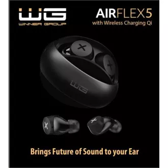 WG - Căști Bluetooth WG AirFlex 5, ENC, suport Qi, negre