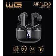 WG - Căști Bluetooth WG AirFlex 8, ENC + ANC, negre