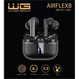 WG - Căști Bluetooth WG AirFlex 8, ENC + ANC, negre