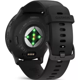 Garmin Venu® 3, argintiu/negru, bandă de silicon