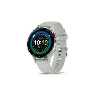 Garmin Venu® 3S, Argintiu/Grișu sălbatic, Bandă din silicon
