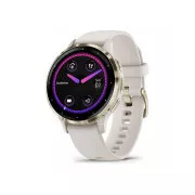 Garmin Venu® 3S, Lunetă din oțel inoxidabil Soft Gold, carcasă Ivory, curea din silicon