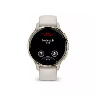 Garmin Venu® 3S, Lunetă din oțel inoxidabil Soft Gold, carcasă Ivory, curea din silicon