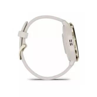 Garmin Venu® 3S, Lunetă din oțel inoxidabil Soft Gold, carcasă Ivory, curea din silicon