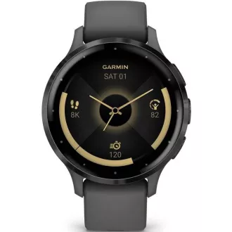 Garmin Venu® 3S, argintiu/gri, bandă de silicon