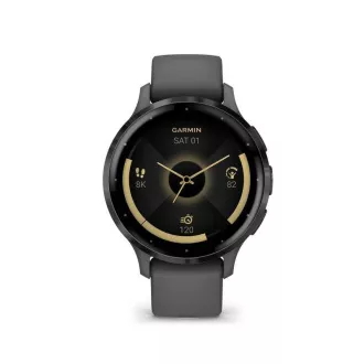 Garmin Venu® 3S, argintiu/gri, bandă de silicon