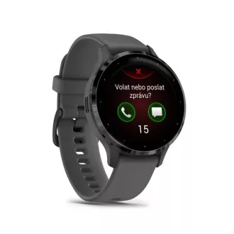 Garmin Venu® 3S, argintiu/gri, bandă de silicon