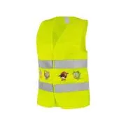 Vestă de înaltă vizibilitate CXS TEDDY, pentru copii, galbenă, mărimea XS