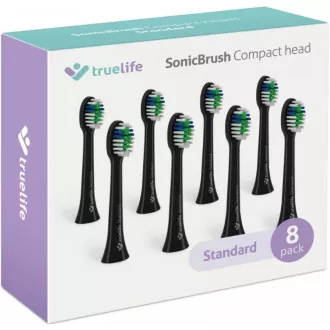TrueLife SonicBrush Compact Heads Negru Standard Pachet de 8 bucăți