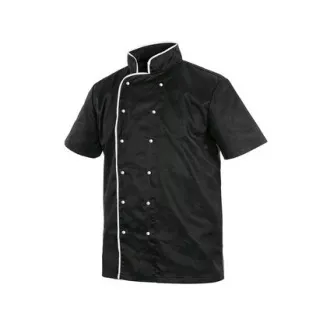 Rondon CHEF cu maneca scurta, barbatesc, alb-negru, marimea 64