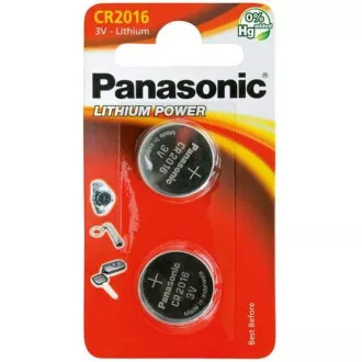 Baterie litiu PANASONIC (buton) CR-2016EL / 2B 3V (Blister 2buc)