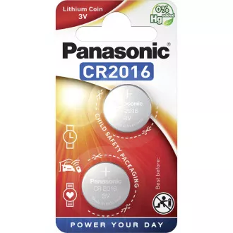 Baterie litiu PANASONIC (buton) CR-2016EL / 2B 3V (Blister 2buc)