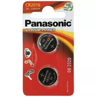 Baterie litiu PANASONIC (buton) CR-2016EL / 2B 3V (Blister 2buc)