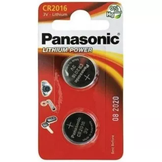 Baterie litiu PANASONIC (buton) CR-2016EL / 2B 3V (Blister 2buc)