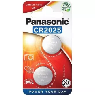 Baterie litiu PANASONIC (buton) CR-2025EL / 2B 3V (Blister 2buc)