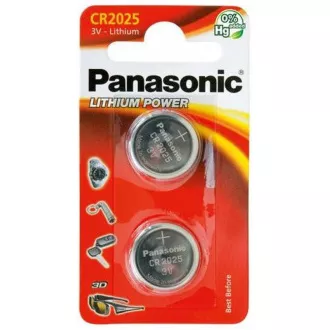 Baterie litiu PANASONIC (buton) CR-2025EL / 2B 3V (Blister 2buc)