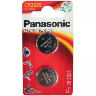 Baterie litiu PANASONIC (buton) CR-2025EL / 2B 3V (Blister 2buc)